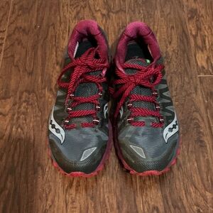 SAUCONY Gray and Pink Athletic Shoes